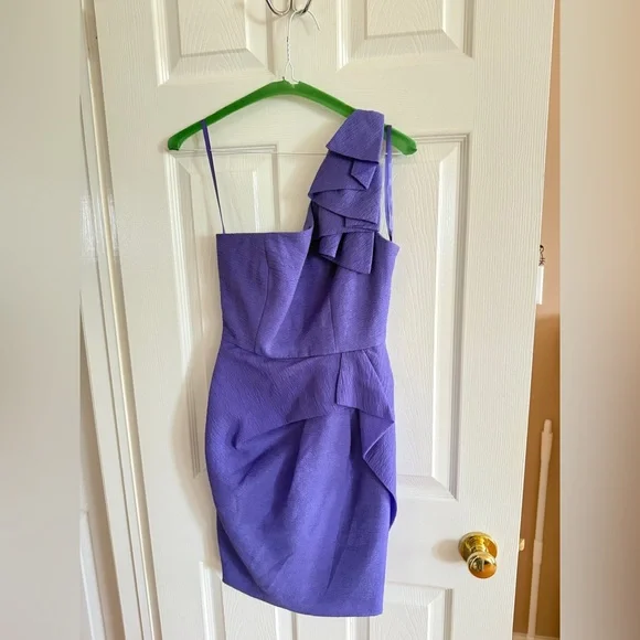 BCBGMaxAzria Dresses Bcbgmaxazria Oneshoulder Ruffle Cocktail